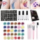 thumbnail image 2 of Kit de tatuajes con brillantina, tatuajes temporales a prueba de agua, 30 destellos grandes de colores brillantes, kit de tatuajes temporales para uñas, pintura artística con brillantina para fiestas, 2 of 7