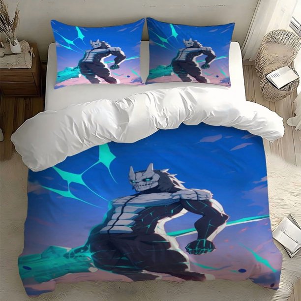 3pcs No. 8 Monster Demon Warrior Battle Scene Printed Bedding Set