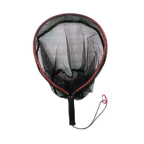 Magideal - Red De Aterrizaje De Pesca Con Suministros De Cordón, Accesorios De Pesca De Trucha Portátiles, Equipo De Pesca, Red De Pesca Para Barco Al Aire Libre Rojo