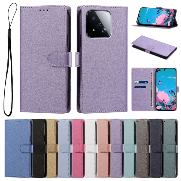Cartera para Xiaomi 17 Max con Soporte y Correa, Lila