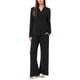 thumbnail image 1 of Conjunto de Pijama de Manga Larga para Mujer INSPIRE CHIC Mezcla de Rayón Suave Conjunto de Descanso con Botones y Cintura Elástica y Bolsillos XL Negro, 1 of 6