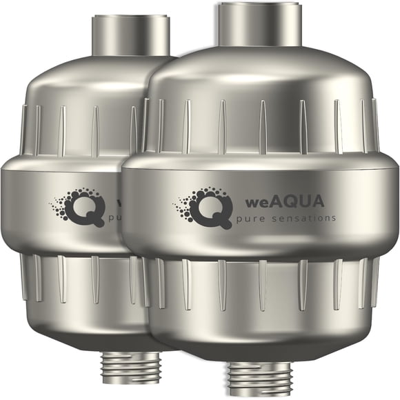 Filtro de ducha WEAQUA Family, pack de 2, para eliminar agua dura