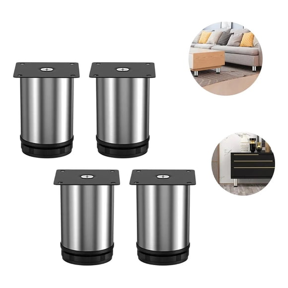 Pack 4 Pata Regulable Para Mueble 50x80mm