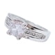 thumbnail image 1 of Anillo de Compromiso, Solitario con detalles en Circonitas Pavé, Talla 8, Plata 925, 1 of 6