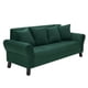 thumbnail image 2 of Sofa Lua 3 Cuerpos Felpa Verde Botella, 2 of 6