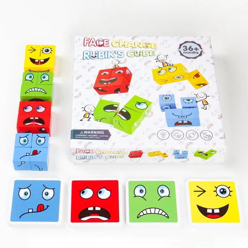 Oem - Puzzle Bloques De Madera Expresión Juego