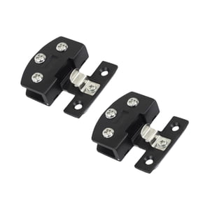 Bothyi - Bisagras Resistentes Para Puerta De Armario De Vidrio, 2 Unidades, Para Ducha, Cocina, Vitrina, Color Negro