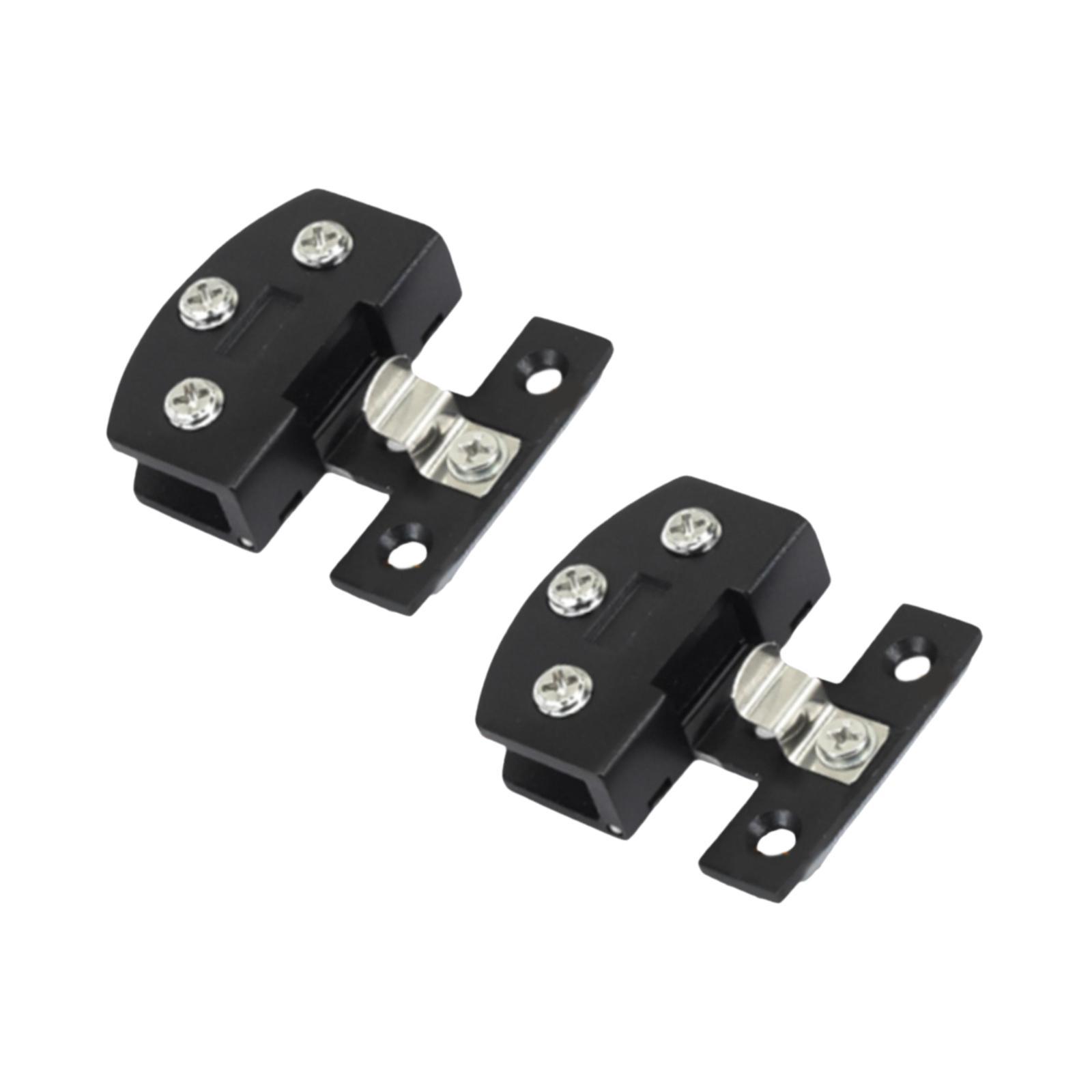 Bothyi - Bisagras Resistentes Para Puerta De Armario De Vidrio, 2 Unidades, Para Ducha, Cocina, Vitrina, Color Negro