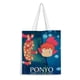 thumbnail image 1 of Ponyo en el Acantilado Bolso de tela con estampado de lienzo para mujer, bolsa de compras reutilizable y estética, con cremallera interior, regalo para mujer, 35 × 40 cm., 1 of 6
