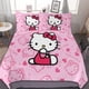 thumbnail image 1 of Kawaii HelloKitty Duvet Cover for Women Girls Cute Lightweight 3-Piece Duvet Cover Set Including 1 Duvet Cover and 2 Pillowcases, 1 of 5