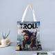 thumbnail image 2 of Troll and I Bolso de tela con estampado de lienzo para mujer, bolsa de compras reutilizable y estética, con cremallera interior, regalo para mujer, 35 × 40 cm., 2 of 6