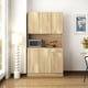 thumbnail image 2 of 70.87" Tall Wardrobe& Kitchen Cabinet, with 6-Doors, 1-Open Shelves and 1-Drawer for bedroom,Rustic Oak, 2 of 3