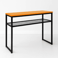 Klik Muebles - Arrimo Estilo Industrial Con Repisa Metálica Y Cubierta De Madera