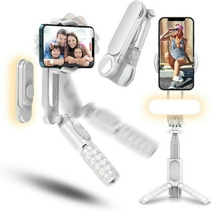 Veatool - Palo De Selfie Multifuncional, Estabilizador De Teléfono Móvil, Girar 360 ° Con Luces De Llenado, Soporte Para El Control Inalámbrico De Android Y Iphone, Muy Adecuado Para Vlogking, Youtube
