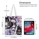 thumbnail image 5 of Kuromi Bolso de tela con estampado de lienzo para mujer, bolsa de compras reutilizable y estética, con cremallera interior, regalo para mujer, 35 × 40 cm., 5 of 6