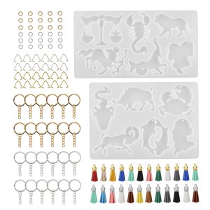Bothyi - Moldes De Resina De 12 Constelaciones, Molde De Silicona Para Llavero Hecho En Casa Para Brazalete