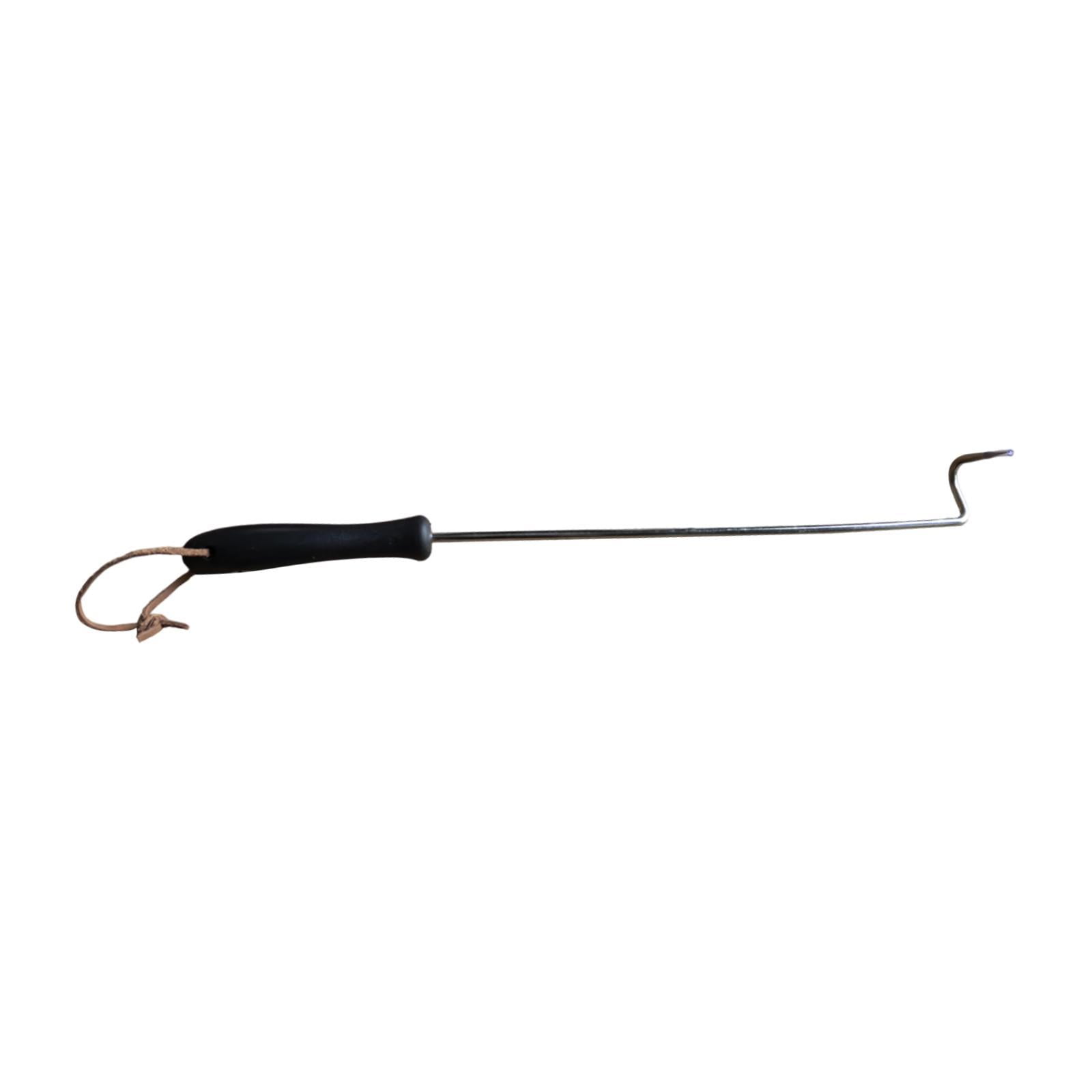 Bothyi - Gancho Para Voltear Alimentos Con Mango, Gancho Para Voltear Carne De Barbacoa, Para Parrilla De Barbacoa, Carnes, Bistec, Color Negro