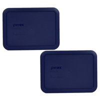 Tapa De Repuesto Para Almacenamiento De Alimentos Pyrex 7210, 3 Tazas, Azul (Paquete De 2)
