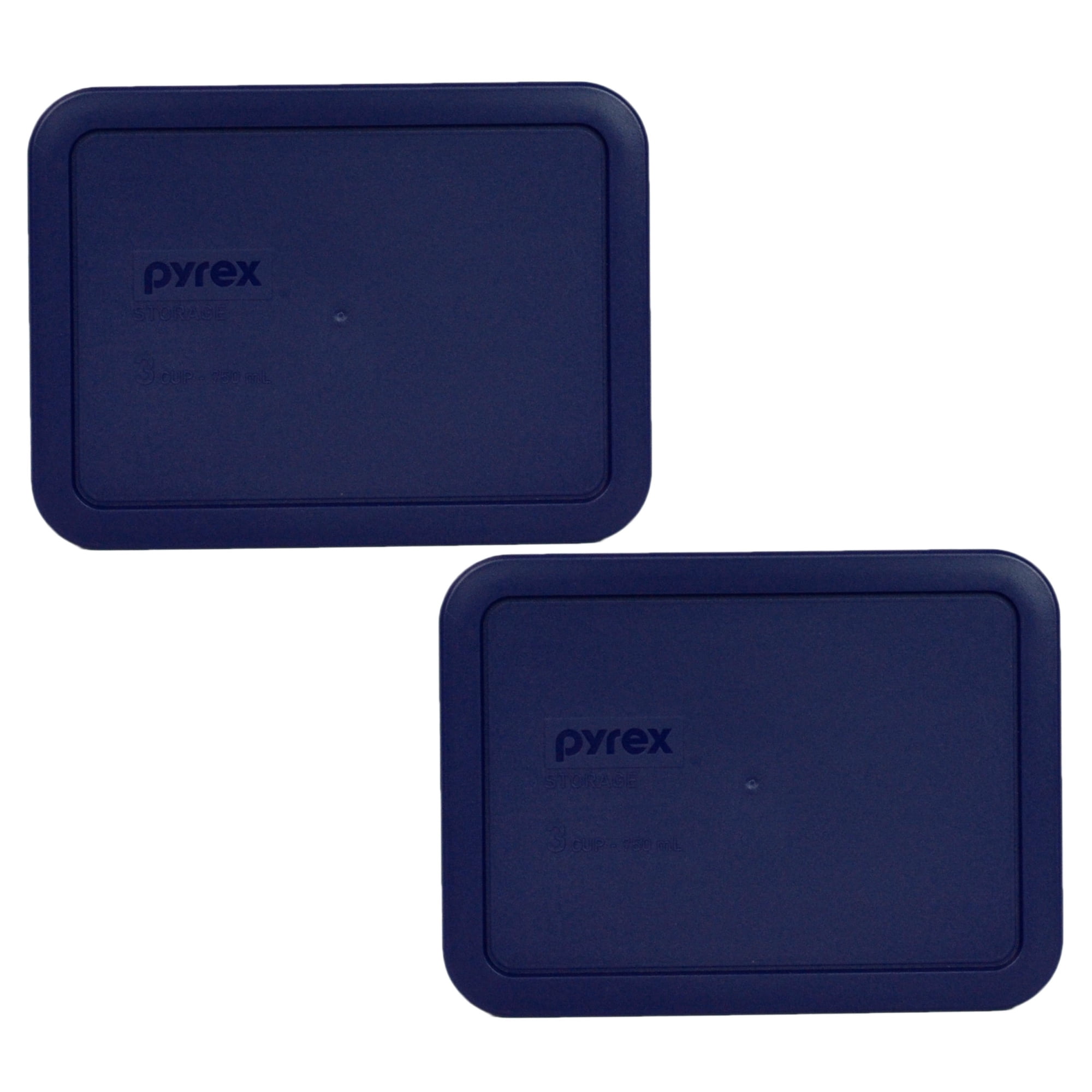 Tapa De Repuesto Para Almacenamiento De Alimentos Pyrex 7210, 3 Tazas, Azul (paquete De 2)
