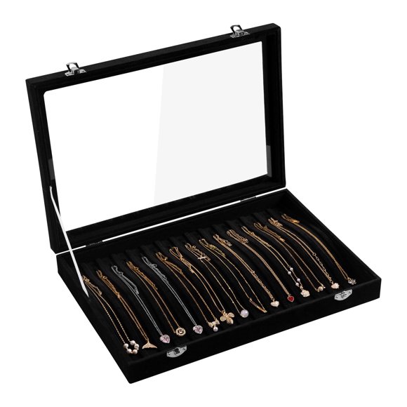 Organizador de collares Frebeauty 35 cm, 15 ganchos, terciopelo