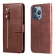 thumbnail image 1 of Funda con Cremallera para iPhone 14 PRO, Carcasa Cartera de Cuero PU con Soporte y Tarjetero, 1 of 5