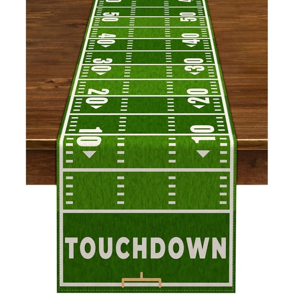 Camino de Mesa Nepnuser de Lino con Diseño de Fútbol Americano