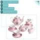 thumbnail image 2 of Juego de té Brew To A Tea de 13 piezas en rosa pastel floral, 2 of 6