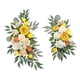 thumbnail image 4 of 2 Piezas De Flores De Seda Colgantes, Corona De Arco De Boda Para Pared De Granja, Boda, Amarillo Y Blanco, 4 of 5