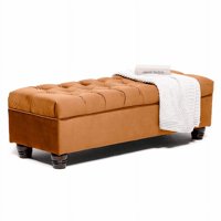 Barra Design - Banqueta Capitone Felpa Canela