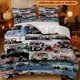 thumbnail image 1 of 3pcs Stray K-ids Men'S Group Printed Duvet Cover Set Halloween and Christmas Home Decor Essential, 1 of 1