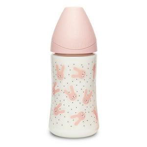 Suavinex - Mamadera Hygge Rosa 270 Ml Tetina Redonda Silicona