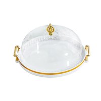 Magideal - Bandeja De Exhibición Para Pasteles, Plato De Postre, Soporte Para Comida, Mesa Centro De Mesa, Plato Para Galletas, Soporte Para Pastelería, Accesori Blanco