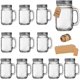 thumbnail image 1 of Vasos Mason Jar TANGLONG de vidrio de 16 onzas con asa y tapa, paquete de 12, 1 of 7