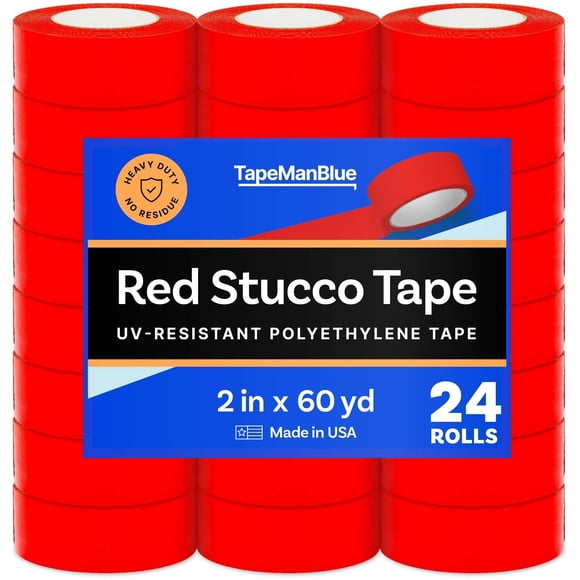 Cinta Adhesiva De Polietileno Resistente A Los Rayos Uv Color Azul Y Rojo 2 Pulgadas X 55 M