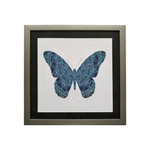 Ronda - Cuadro Lamina Mariposa Celeste 50X50 Cm