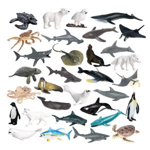 Bothyi - 32 Figuras De Animales Marinos Falsos Para Niños Y Niñas, Recuerdos De Fiesta, Accesorios De Enseñanza