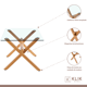 thumbnail image 3 of Comedor mesa de vidrio cross 140x90 + 6 sillas Crossback Madera, 3 of 10