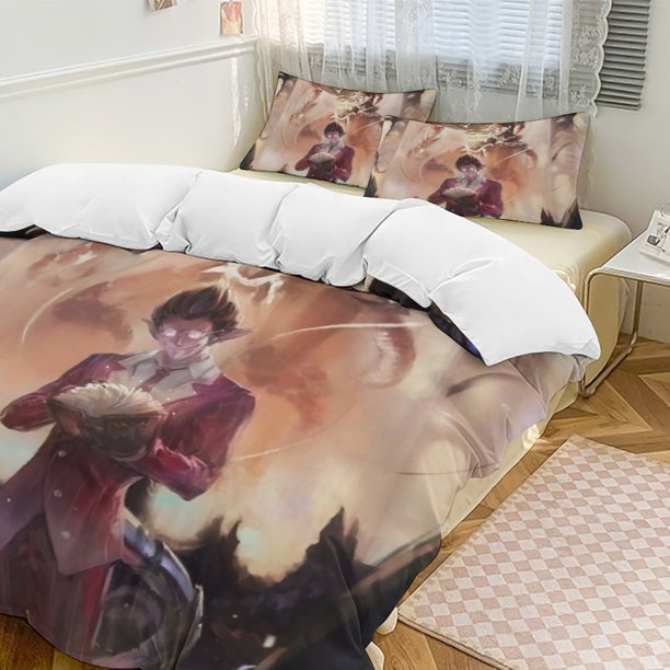 Overlord Anime Home Bed 3-piece Set Classic Japanese Anime Polyester Wash Student Dormitory Set