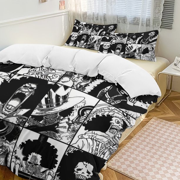 Brook Bed Duvet Cover Funny Anime Cartoon Bedding Sets Lightweight 3 Piece Comforter Sets