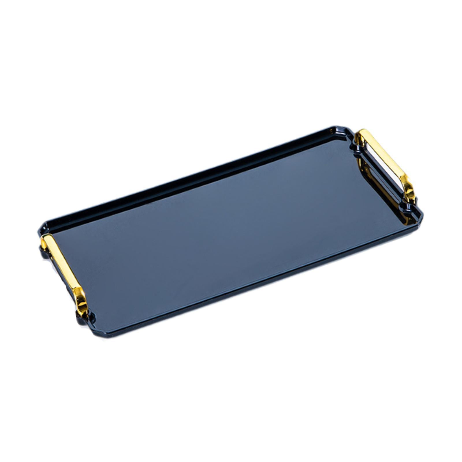 Bothyi - Bandeja Para Servir Almacenamiento Cosmético Moderno Rectangular Para Escritorio Mesa De Centro Hotel L Negro