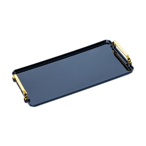 Bothyi - Bandeja Para Servir Almacenamiento Cosmético Moderno Rectangular Para Escritorio Mesa De Centro Hotel L Negro