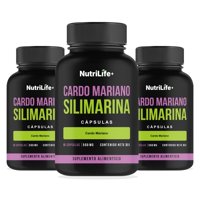 Pack 3 Cardo Mariano Silimarina Nutrilife+ 180 Capsulas Sin Sabor
