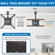 thumbnail image 2 of Soporte de techo para TV Mount-It! plegable, 23-55", inclinación y giro, 2 of 9