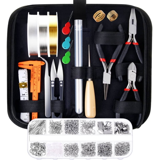 Kit de suministros para fabricación de joyas PAXCOO con herramientas, alambres y accesorios