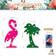 thumbnail image 2 of Artículos para fiestas Acelist Tropical Luau Flamingos Palm Trees, 2 of 9