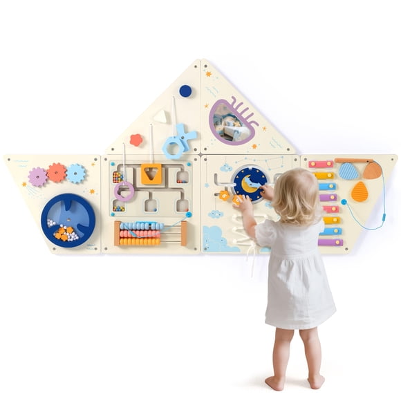 Tablero de actividades Montessori 12 en 1 Pillowhale para pared