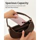 thumbnail image 4 of Bolso de hombro Vantamo Crescent Coffee Brown con RFID para mujer, 4 of 6