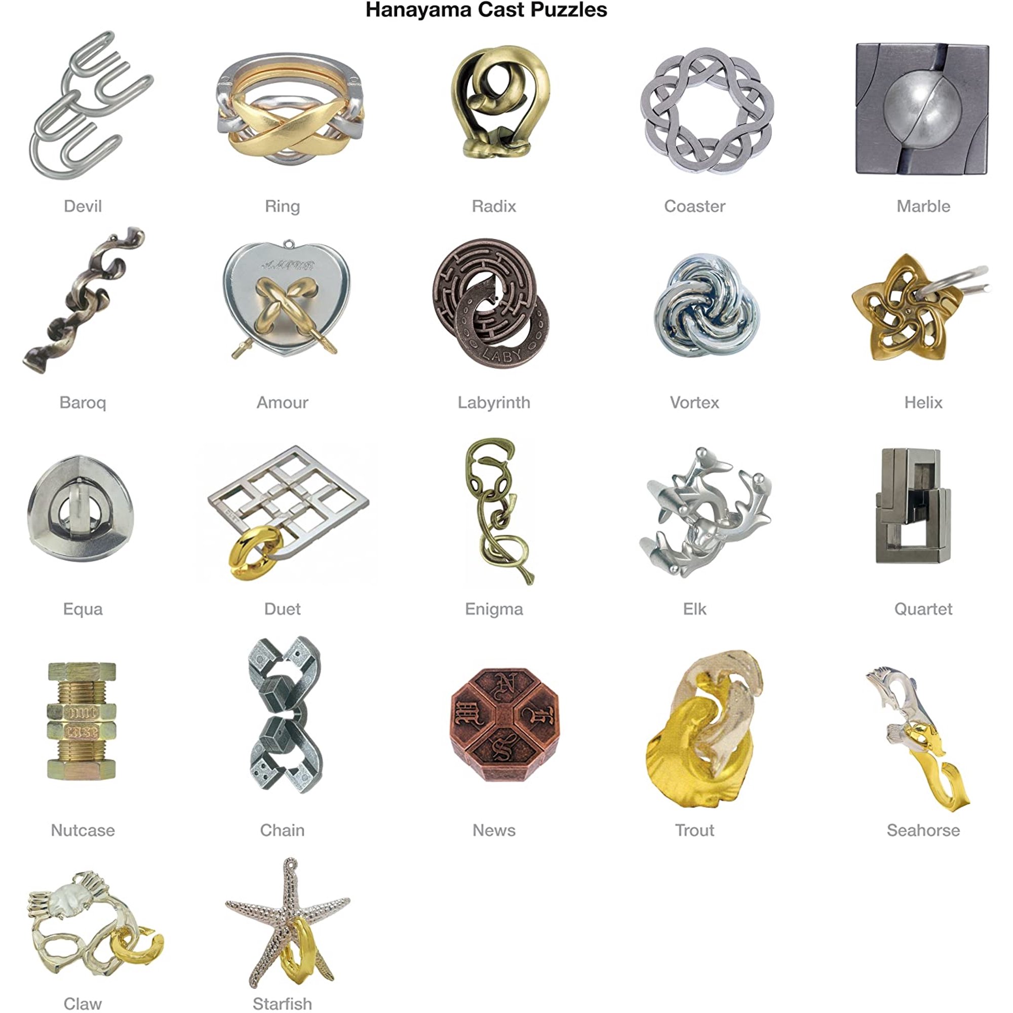 Bepuzzled Enigma Hanayama Cast Metal Rompecabezas Rompecabezas (nivel 6) Rompecabezas Para Bepuzzled Bepuzzled