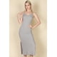 thumbnail image 1 of Vestido Largo De Tirantes Con Abertura Lateral Acanalada, 1 of 2