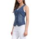 thumbnail image 4 of INSPIRE CHIC Chaleco de Mezclilla para Mujer con Botones, Sin Mangas, Chaqueta de Jean Azul Pálido XS, 4 of 6